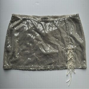 Urban Outfitters Silver Sequin Micro Mini Skirt *BRAND NEW WITH TAGS/UNWORN*